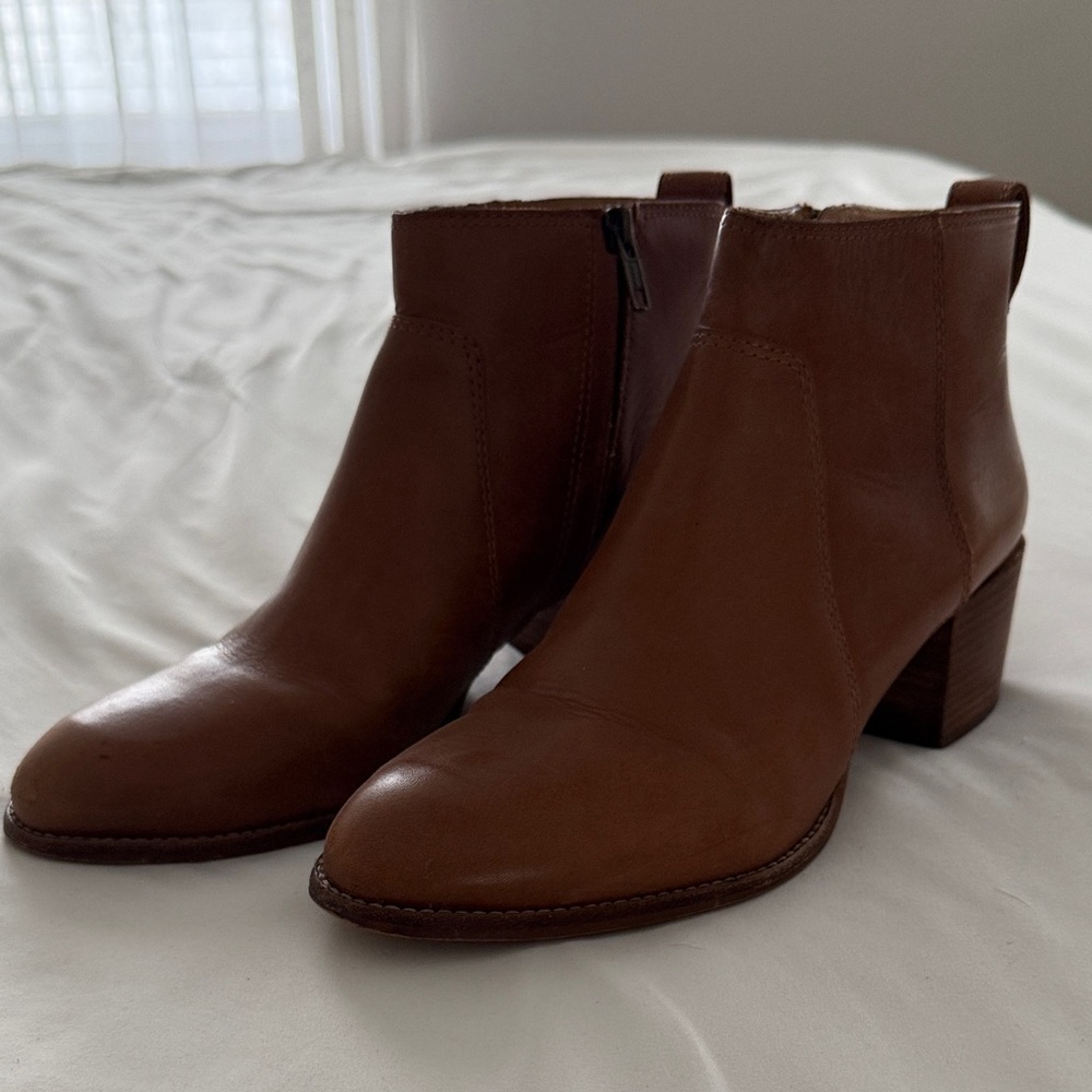 Madewell Women’s Brown Leather Ankle Boots Size 9.5